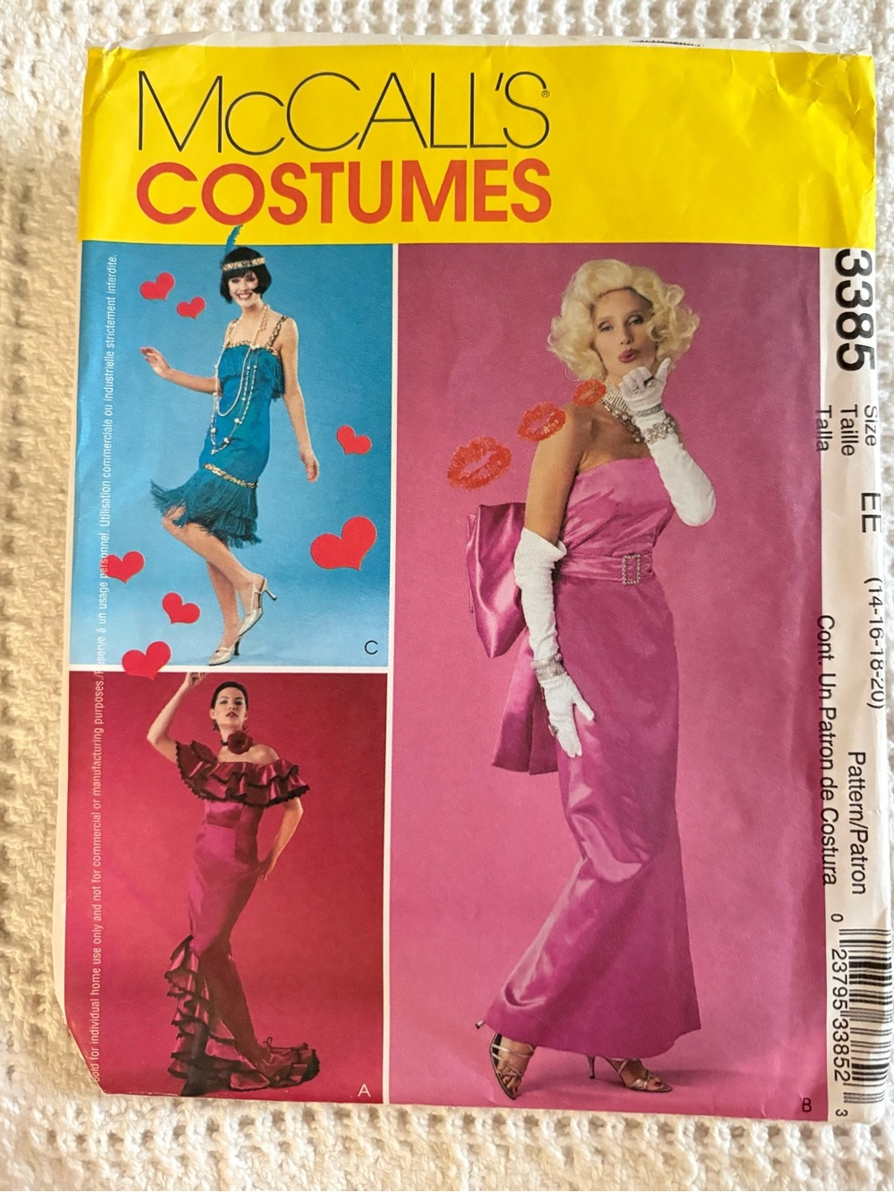 McCall’s Pattern 3385 EE for Misses’ Glamour Costumes